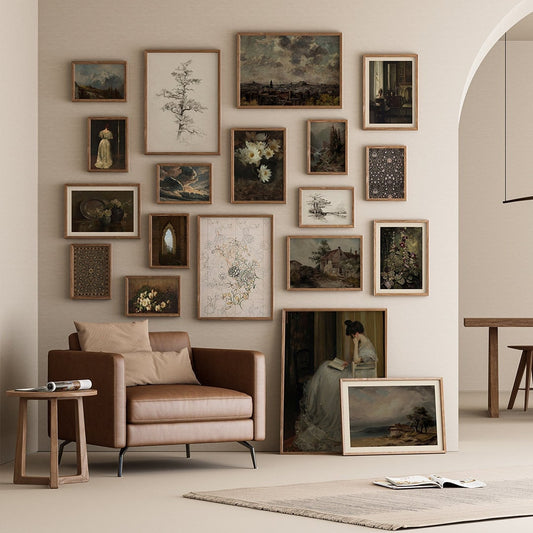 Moody Rustic Charm: Vintage Art Collection